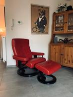 Prachtige Stressless relaxfauteuil & hocker, Huis en Inrichting, Ophalen of Verzenden, Nieuw, Leer