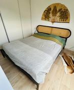 Bed - tweepersoons, Huis en Inrichting, Ophalen, Zwart, Tweepersoons, Zo goed als nieuw