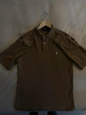 Originele Ralph Lauren Longsleeve Polo - Beige - Maat M beschikbaar voor biedingen