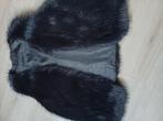 Zwarte kunst bont gilet - Stijlvol en warm!, Maat 38/40 (M), Zwart, Ophalen of Verzenden, Onbekend