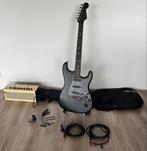 Fender Made JP Hybrid II Stratocaster Noir + THR10II + acc.., Ophalen, Zo goed als nieuw, Solid body, Fender