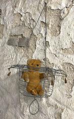 Brocante oud Frans draad hang mandje, Antiek en Kunst, Ophalen of Verzenden