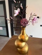Colmore Gouden Vaas met Kunstbloemen, Huis en Inrichting, Ophalen, Overige materialen, Overige kleuren, 50 tot 75 cm
