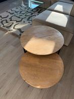 Salontafels - Mangohout & Staal - Set van 2, Ophalen, Minder dan 45 cm, Minder dan 55 cm, Gebruikt