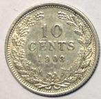 10 cent 1903 Wilhelmina, Postzegels en Munten, Munten | Nederland, Zilver, Koningin Wilhelmina, 10 cent, Losse munt
