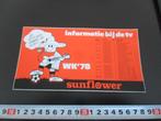 sticker SUNFLOWER Informatie bij de TV WK'78 Voetbal, Ophalen, Zo goed als nieuw, Sticker