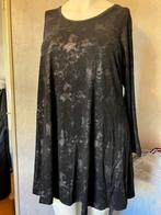 Zachte stof zwart zilver jurkje grote maat, Kleding | Dames, Grote Maten, Ophalen of Verzenden, Zo goed als nieuw, Grijs, Jurk