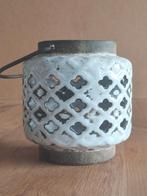 Keramiek Windlicht / Kaarsenhouder / Lantaarn / Kandelaar, Overige materialen, Crème, Ophalen of Verzenden, Zo goed als nieuw