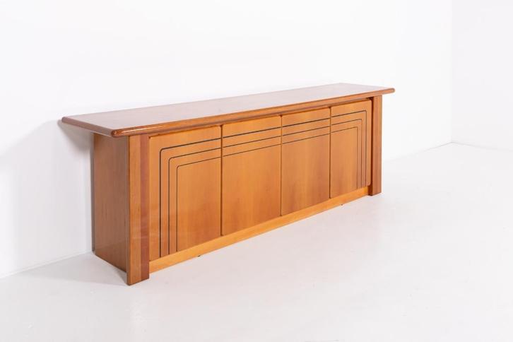 Sideboard by Mario Marenco for Mobil Girgi, Italy 1970s, Huis en Inrichting, Kasten | Dressoirs, Gebruikt, 200 cm of meer, 50 tot 75 cm