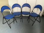 Opklapstoelen, Huis en Inrichting, Stoelen, Ophalen, Gebruikt, Blauw, Vier