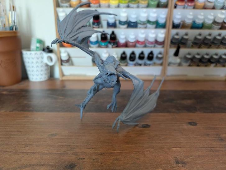 Warhammer; Age of Sigmar/The Old World; Wyvern (3d print), Hobby en Vrije tijd, Wargaming, Gebruikt, Warhammer, Figuurtje(s), Verzenden