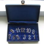 Tafelnummers verzilverd, Antiek en Kunst, Antiek | Goud en Zilver, Ophalen of Verzenden, Zilver