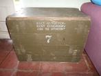Mooie grote vintage legerkist, Ophalen, Gebruikt, Overige houtsoorten, 75 cm of meer
