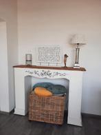 Royale witte houten schouw + mand, Ophalen, Gebruikt