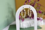 Twisted Meander Hoops | 14 Karaat Gouden Creolen, Ophalen of Verzenden, Zo goed als nieuw, Knopjes of Stekers, Goud