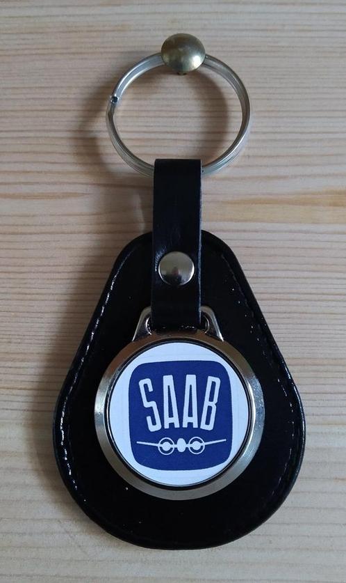 SAAB sleutelhanger , zwart leer, Auto diversen, Onderhoudsmiddelen, Ophalen of Verzenden