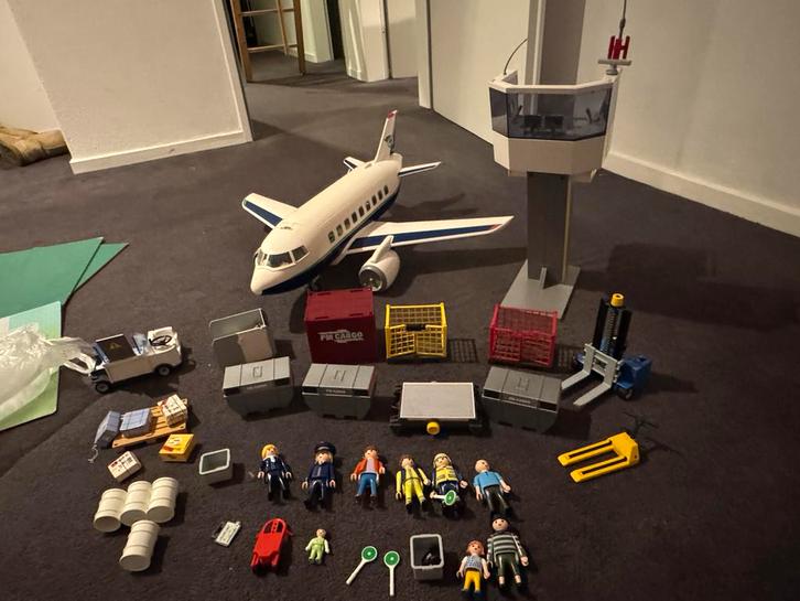 Playmobil Vliegveld Set Compleet, Kinderen en Baby's, Speelgoed | Playmobil, Gebruikt, Complete set, Ophalen