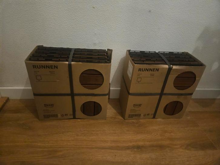 Ikea Runnen Terrastegels Hout, Tuin en Terras, Terrasdelen en Vlonders, Nieuw, Hout, Ophalen of Verzenden