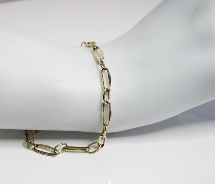 14 krt gouden closed for ever-armband, Sieraden, Tassen en Uiterlijk, Armbanden, Zo goed als nieuw, Goud, Goud, Ophalen of Verzenden