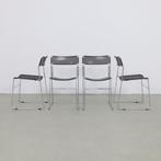 4x Dining Chair in Perforated Metal by Arrben Italy, 1980s, Huis en Inrichting, Stoelen, Gebruikt, Ophalen