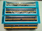 Marklin 4165 4164 4163, 4 ic rijtuigen met verlichtingsleper, Hobby en Vrije tijd, Modeltreinen | H0, Wisselstroom, Wagon, Ophalen of Verzenden