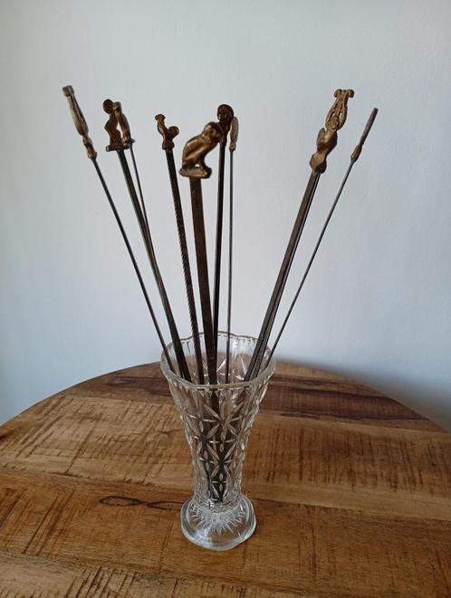Vintage set van 10 grote shish kebab spiesen, Huis en Inrichting, Keuken | Keukenbenodigdheden, Gebruikt, Ophalen of Verzenden