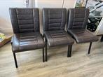 3 zwarte eettafelstoelen totaal €45,00!, Ophalen, Gebruikt, Bruin, Drie