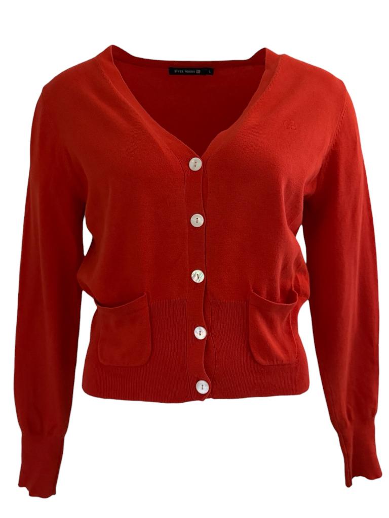 River Woods vest L, Kleding | Dames, Truien en Vesten, Zo goed als nieuw, Maat 38/40 (M), Rood, Ophalen of Verzenden