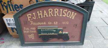 Vintage F.J. Harrison Verhuisbedrijf Decoratie beschikbaar voor biedingen