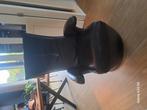Zwart leren relax fauteuil, Huis en Inrichting, Stoelen, Ophalen, Gebruikt, Zwart, Leer