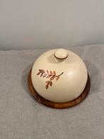 Vintage Kaasstolp met Houten Onderstel, Huis en Inrichting, Ophalen, Gebruikt, Schaal, Rond