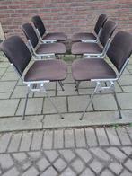 Castelli Stoelen - Set van 6, Huis en Inrichting, Stoelen, Ophalen, Gebruikt, Bruin, Metaal