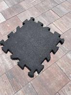 Rubberen tegel puzzel zwart 50x50x2,5 cm, Ophalen, Overige typen, Rubber, 5 tot 10 m²