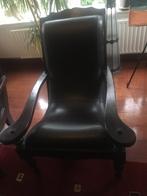 Stoel van leder en teakhout relax model uit Bali handgemaakt, Huis en Inrichting, Stoelen, Ophalen of Verzenden, Zo goed als nieuw