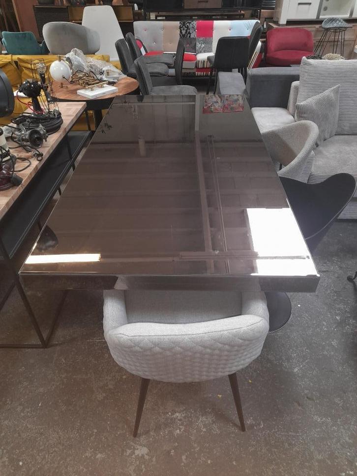 Mooie Eetafel (spiegel , Kusters style) - transport schade, Huis en Inrichting, Tafels | Eettafels, Zo goed als nieuw, 50 tot 100 cm