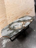 Prachtige unieke marmeren salontafel, deens ovaal, Huis en Inrichting, Tafels | Salontafels, Ophalen, 100 tot 150 cm, 50 tot 100 cm