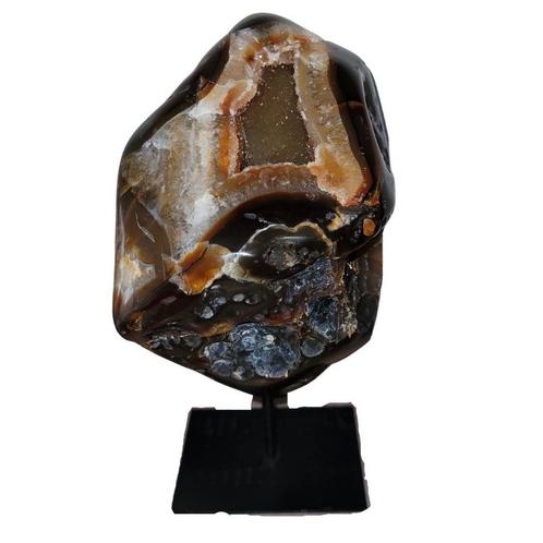 Prachtige agaat op standaard, Verzamelen, Mineralen en Fossielen, Mineraal, Ophalen of Verzenden