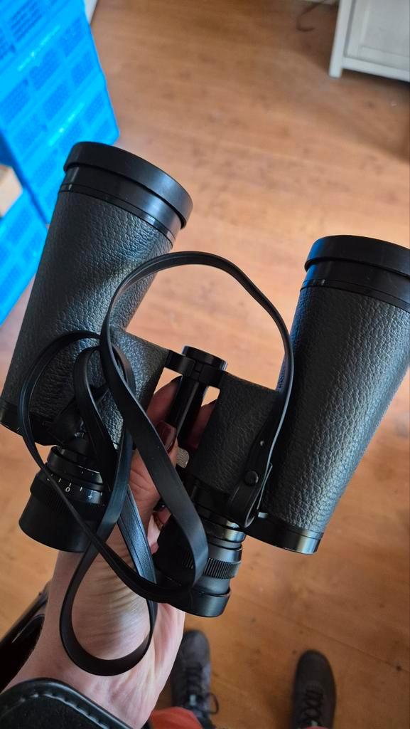 Verrekijker - Belmont Swift 7x50 met leren opbergtas, Audio, Tv en Foto, Optische apparatuur | Verrekijkers, Gebruikt, Porro (met knik)