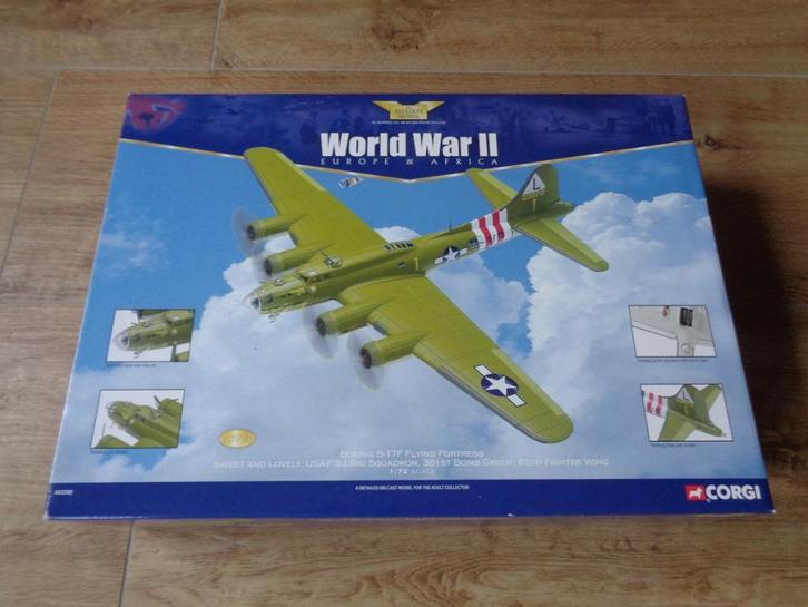 Corgi The Aviation Archive Boeing B17f Flying Fortess in Box, Verzamelen, Luchtvaart en Vliegtuigspotten, Zo goed als nieuw, Schaalmodel