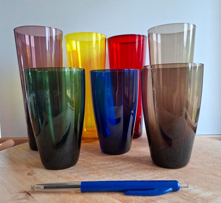 Retro 4x longdrink glazen 3x drink glazen, Verzamelen, Retro, Huis en Inrichting, Ophalen of Verzenden