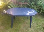 Jardin tuintafel blauw kunstof gebruikt € 10,00 tuin tafel, Ophalen, Kunststof, Gebruikt, Bergen NH