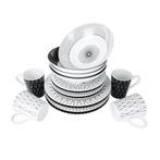 Servies Black & White nu € 49.95 OP=OP!!, Www.kampeerkoopje.nl, Info@kampeerkoopje.nl, Nieuw, Ophalen of Verzenden