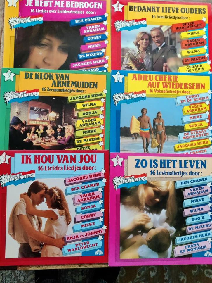 Nederlandse Sterrenreeks (compleet 1 tot en met 6 ), Cd's en Dvd's, Vinyl | Nederlandstalig, Zo goed als nieuw, Levenslied of Smartlap