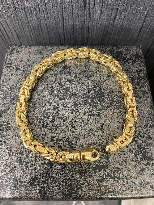 14k gouden armband koningsschakel dik schakel, Sieraden, Tassen en Uiterlijk, Armbanden, Ophalen of Verzenden