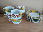 6 koppen en schotels Douwe Egberts studio Jarolina vintage, Ophalen of Verzenden, Zo goed als nieuw, Overige stijlen, Kop(pen) en/of Schotel(s)