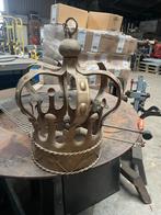 Decoratieve metalen kroon, Huis en Inrichting, Lampen | Hanglampen, Ophalen, Gebruikt, Metaal, 50 tot 75 cm