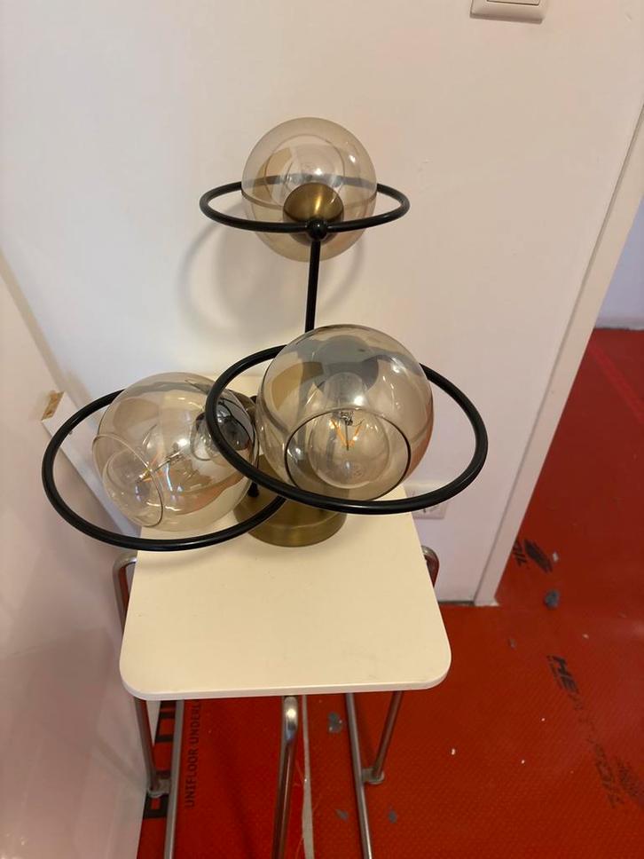 Art Deco Plafondlamp, Huis en Inrichting, Lampen | Vloerlampen, Zo goed als nieuw, Minder dan 100 cm, Glas, Ophalen