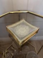 6 glazen schaaltjes met gouden rand, Antiek en Kunst, Antiek | Glas en Kristal, Ophalen of Verzenden