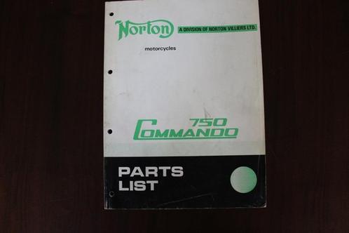 Norton Commando 750 parts list, Motoren, Handleidingen en Instructieboekjes, Ducati, Ophalen of Verzenden