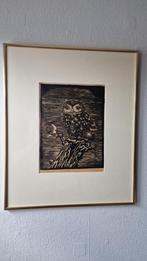prachtige houtsnede eigen druk, Antiek en Kunst, Kunst | Etsen en Gravures, Ophalen of Verzenden